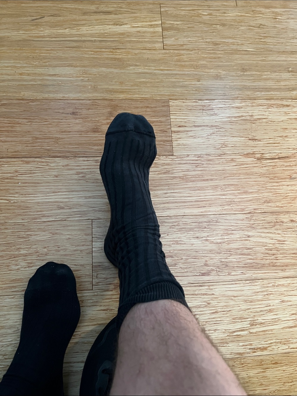 One used dress socks.
